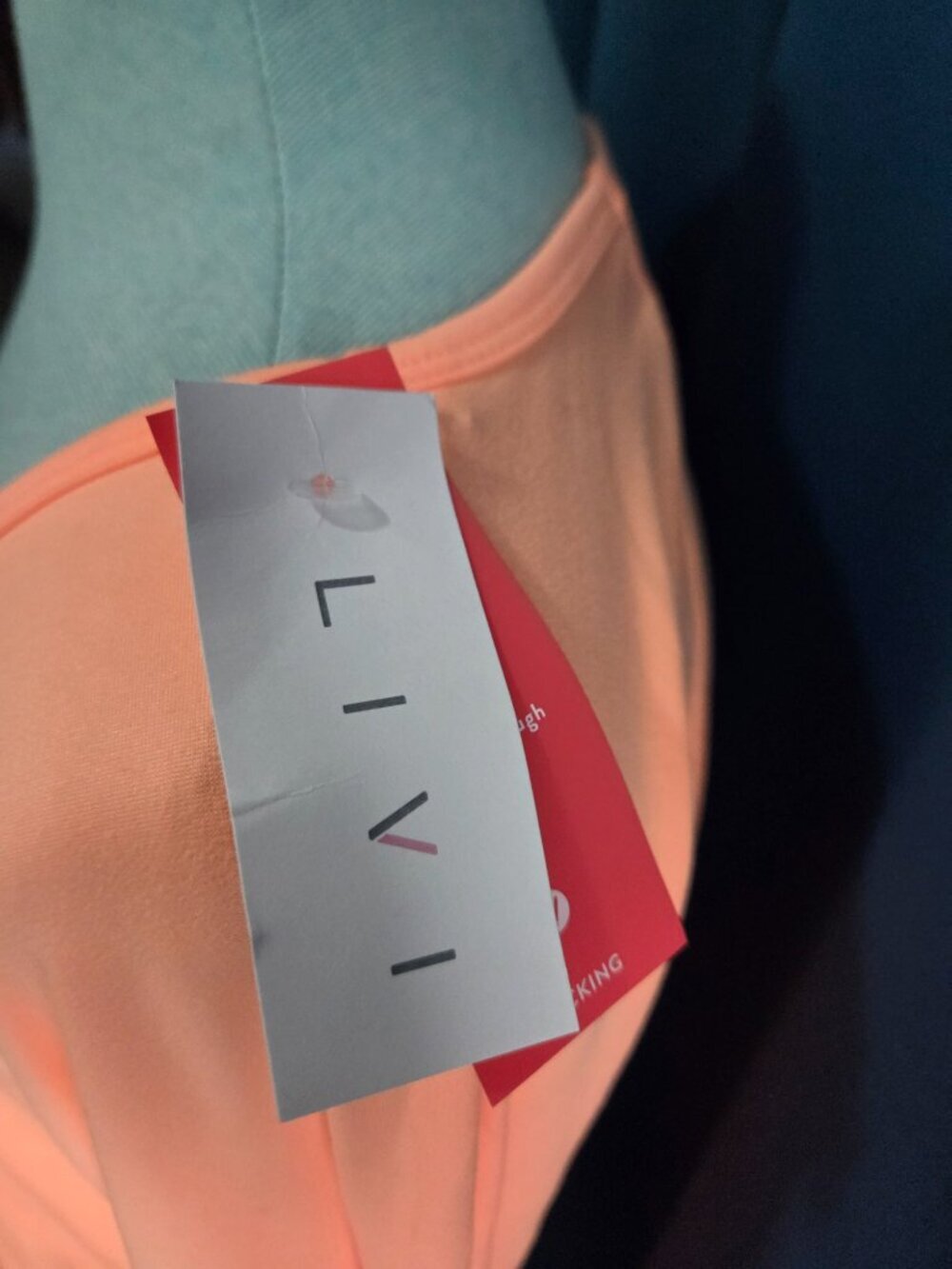 NWT LIVI Active Long Sleeve Training Top | Sherbert Orange with Thumbholes 14/16 - Picture 3 of 7